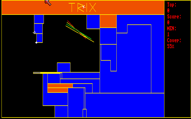 Trix (Amiga) screenshot: Trying to trap the lines