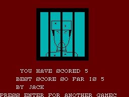 The Wild Bunch (ZX Spectrum) screenshot: In jail