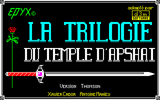 Temple of Apshai Trilogy (Thomson TO) screenshot: Title screen