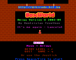 BoxWorld (Amiga) screenshot: Title screen