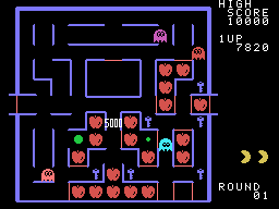 Super Pac-Man (Sord M5) screenshot: Get the star for a big score bonus