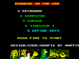 Big Nose's American Adventure (ZX Spectrum) screenshot: Title Screen