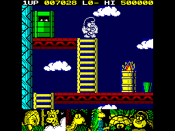 Big Nose's American Adventure (ZX Spectrum) screenshot: Getting higher