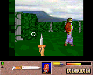 Ubek (Amiga) screenshot: Unaware of the danger guard