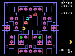 Super Pac-Man (Sord M5) screenshot: Round 3