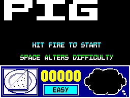 Huxley Pig (ZX Spectrum) screenshot: Title Screen