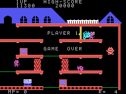 Mappy (Sord M5) screenshot: Game over