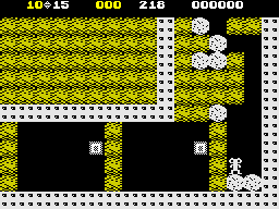 Boulder Dash II: Rockford's Revenge (ZX Spectrum) screenshot: Searching the level