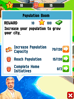 Little Big City 2 (J2ME) screenshot: Objectives