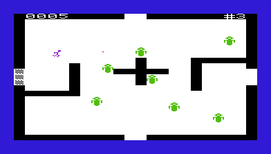 Amok (VIC-20) screenshot: Green robots