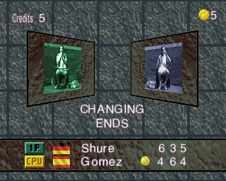 Ultimate Tennis (Arcade) screenshot: Changing ends