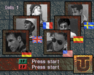 Ultimate Tennis (Arcade) screenshot: Player selection