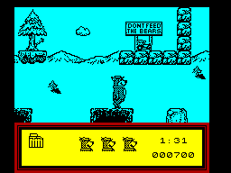 Yogi's Great Escape (ZX Spectrum) screenshot: Do not feed the bears