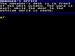 Trouble at Bridgeton (ZX Spectrum) screenshot: Start of your quest