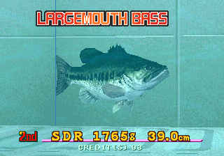 Fisherman's Bait 2: Big Ol' Bass (PlayStation) screenshot: Fishes are the protagonists. And also victims... of course.