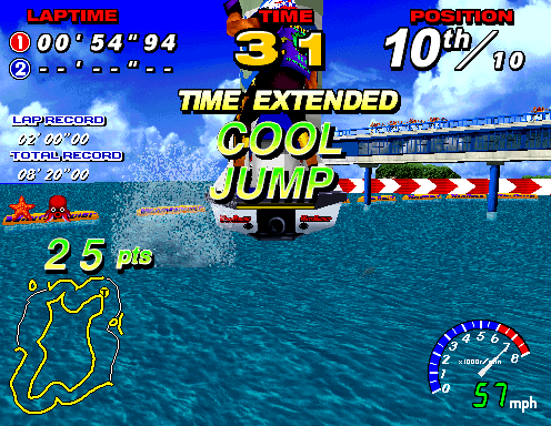 WaveRunner (Arcade) screenshot: "Cool Jump"