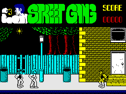 Street Gang (ZX Spectrum) screenshot: Rid New York from the crime