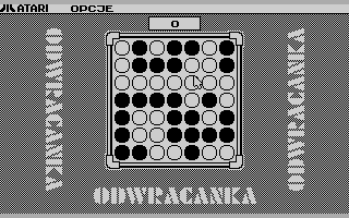 Odwracanka (Atari 8-bit) screenshot: Game board