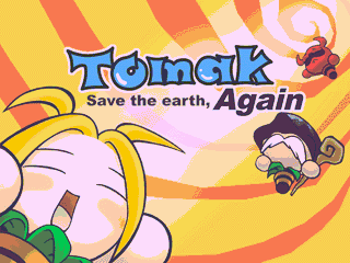 Tomak: Save the Earth, Again (GP32) screenshot: Title screen