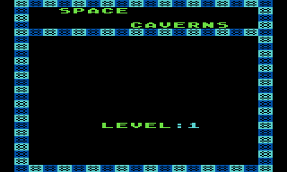 Space Caverns (Atari 8-bit) screenshot: Title screen