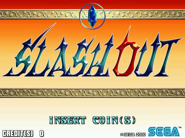Slashout (Arcade) screenshot: The Title Screen.
