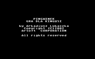 Pingwinek / Pingwinek Idzie do Szkoły (Atari 8-bit) screenshot: Pingwinek introduction screen