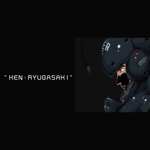 Genocide 2: Master of the Dark Communion (Sharp X68000) screenshot: Ken Ryugasaki - the pilot of the mech