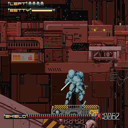 Genocide 2: Master of the Dark Communion (Sharp X68000) screenshot: Stage 2... going down?