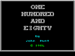 180 (ZX Spectrum) screenshot: Title Screen