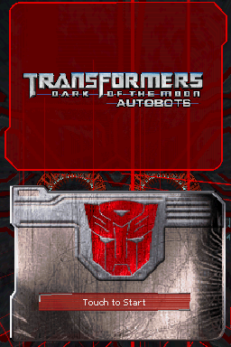 Transformers: Ultimate Autobots Edition (Nintendo DS) screenshot: Transformers: Dark of the Moon - Autobots title screen