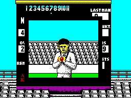 World Cricket (ZX Spectrum) screenshot: Caught
