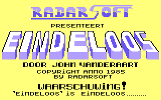 Endless (Commodore 64) screenshot: Loading Screen (Dutch)