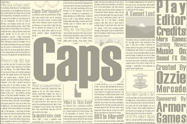 Caps (Browser) screenshot: Main menu