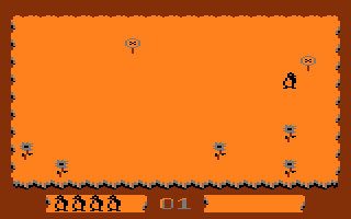 Pingwinek / Pingwinek Idzie do Szkoły (Atari 8-bit) screenshot: Level 1