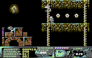 Eternal (Commodore 64) screenshot: Three diamonds ahead