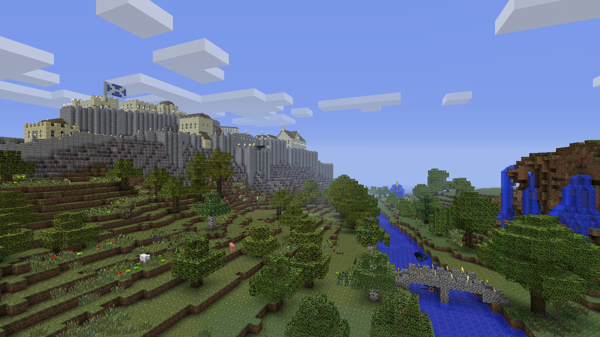 Minecraft: Xbox 360 Edition (Xbox 360) screenshot: Edinburgh Castle