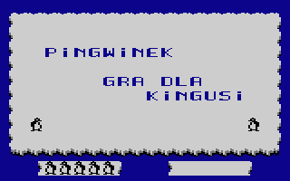 Pingwinek / Pingwinek Idzie do Szkoły (Atari 8-bit) screenshot: Pingwinek title screen