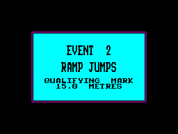 BMX Freestyle (ZX Spectrum) screenshot: Ramp Jumps