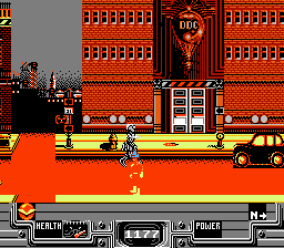 Defenders of Dynatron City (NES) screenshot: headstrong is really cool. He has a... ahem... strong head