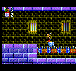 Astérix and the Great Rescue (SEGA Master System) screenshot: One potion creates clouds you can stand on.