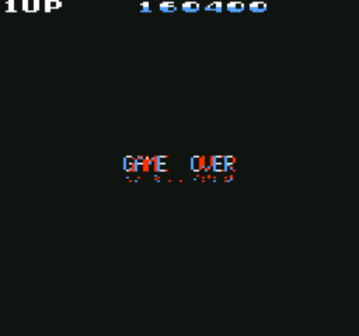 Space Harrier (PC-6001) screenshot: Game over
