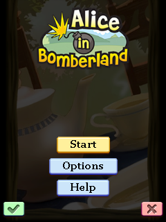 Alice in Bomberland (J2ME) screenshot: Main menu