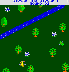 Funky Bee (Arcade) screenshot: Another river