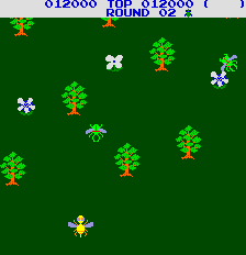 Funky Bee (Arcade) screenshot: Obstacles