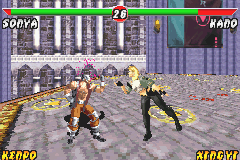 Mortal Kombat: Deadly Alliance (Game Boy Advance) screenshot: Brutal kiss