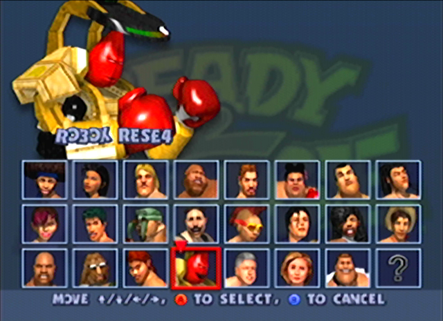 Ready 2 Rumble Boxing: Round 2 (Dreamcast) screenshot: Full Boxer Select