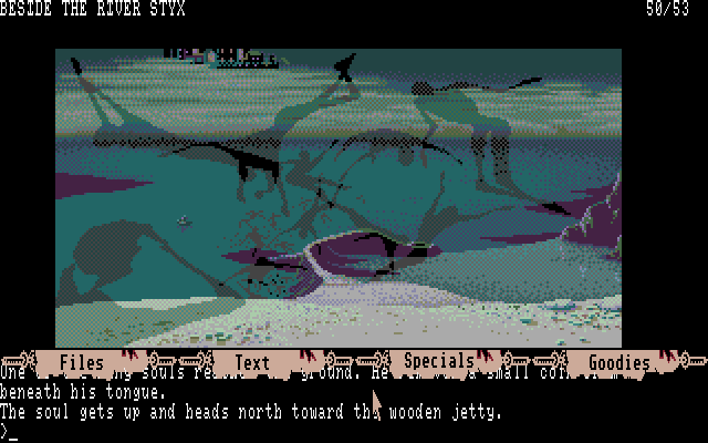 Myth (Amiga) screenshot: Beside the river styx