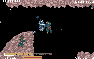 Side Arms Hyper Dyne (Amiga) screenshot: Stage 2