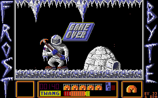 Frost Byte (Amiga) screenshot: Game over
