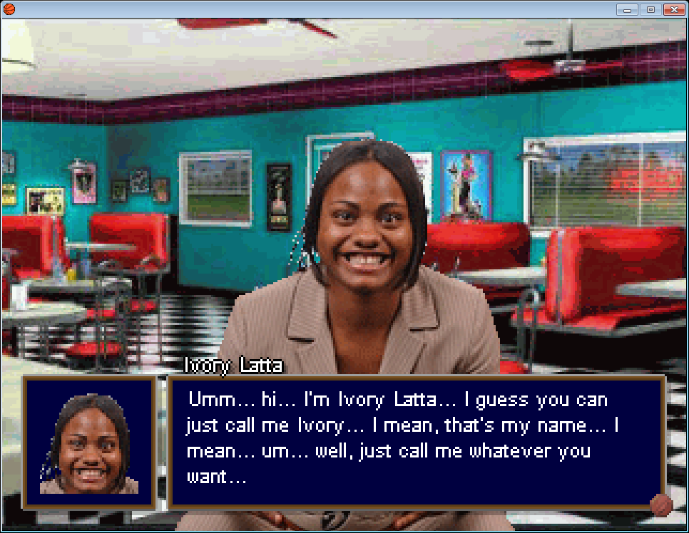 Barkley, Shut Up and Jam: Gaiden - Chapter 1 of the Hoopz Barkley SaGa (Windows) screenshot: Something very awkward is happening in this scene